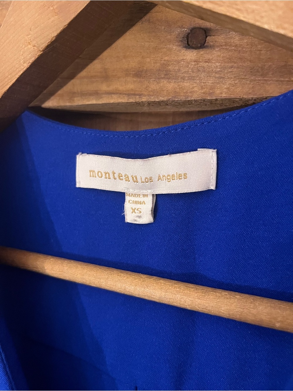 Monteau Los Angeles Cobalt Blue Wide Leg Jumpsuit XS - Picture 6 of 9